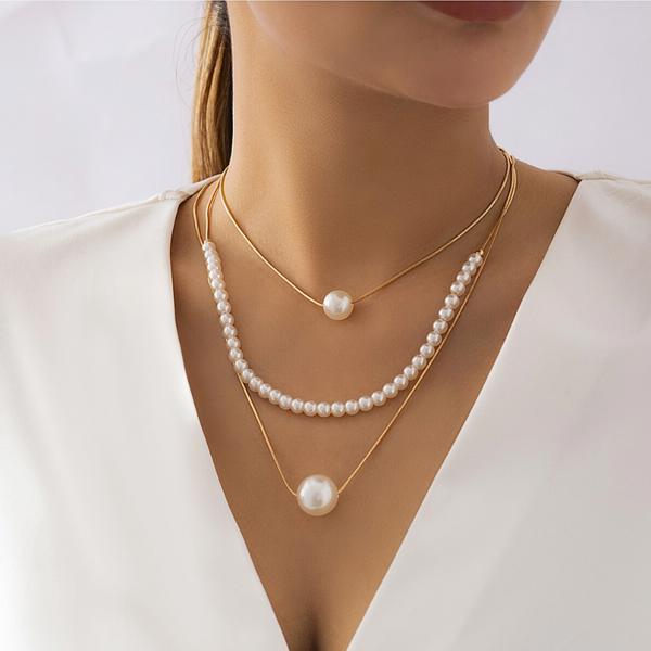 Cascade Pearls Dainty Necklace Set