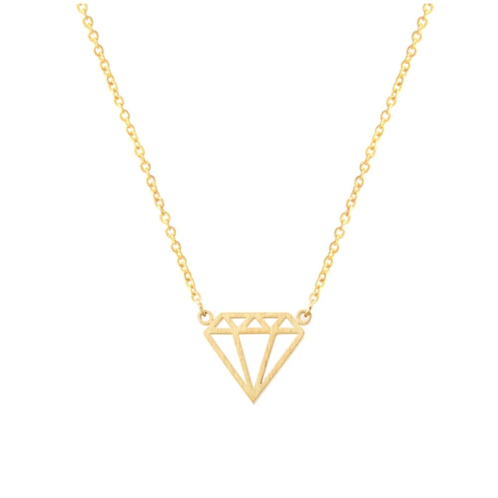 Diamond Dainty Necklace - Stainless Steel