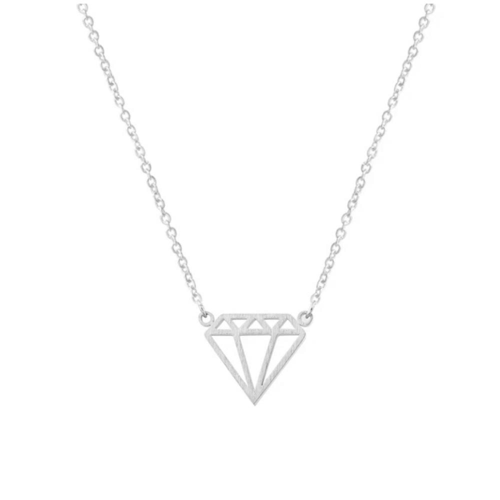 Diamond Dainty Necklace - Stainless Steel