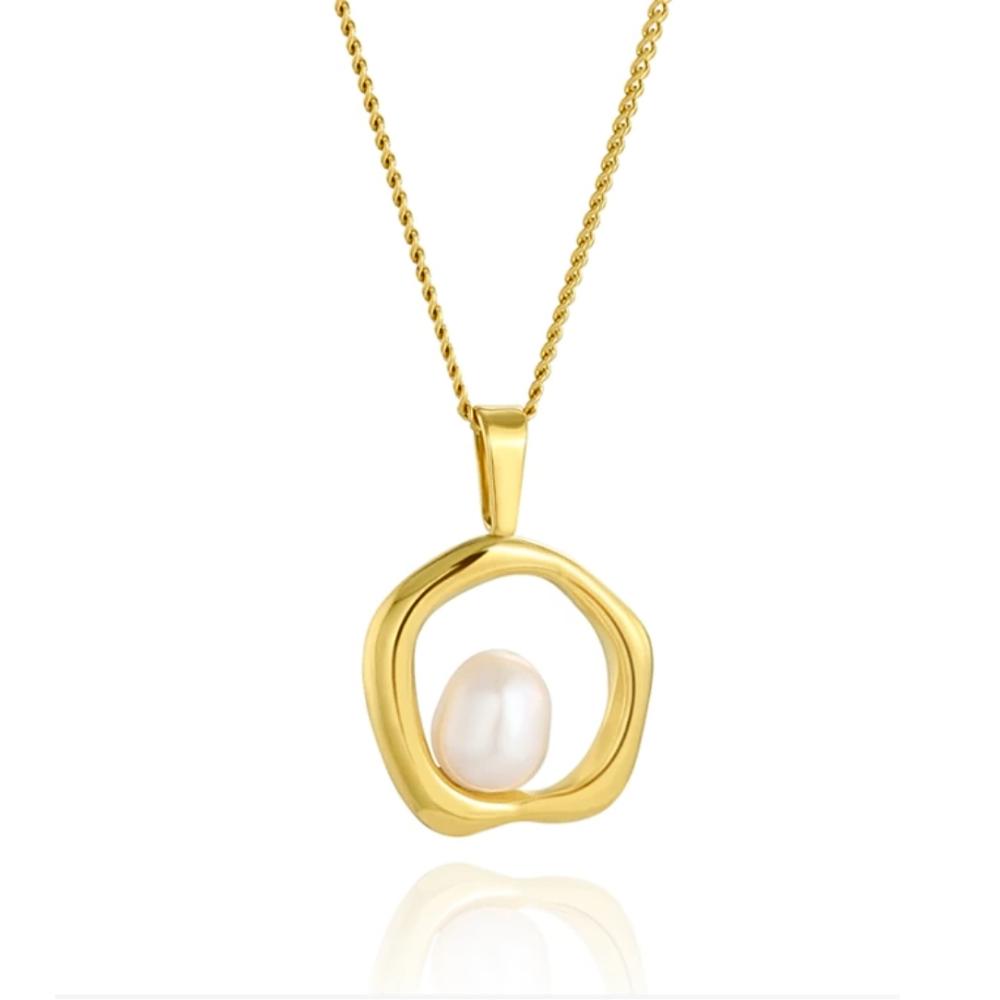 Eve Pearl Dainty Necklace - Stainless Steel