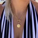  Coin Toggle Necklace - Stainless Steel