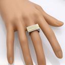  Two-toned Square Ring - Stainless Steel