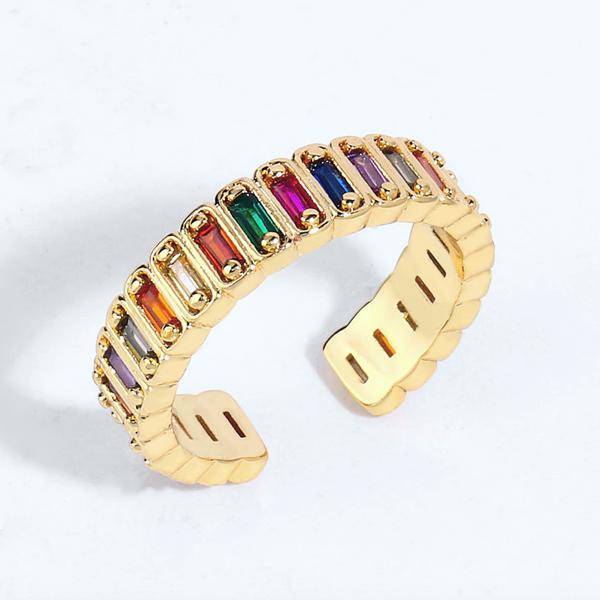 Rainbow Adjustable Ring / Midi Ring