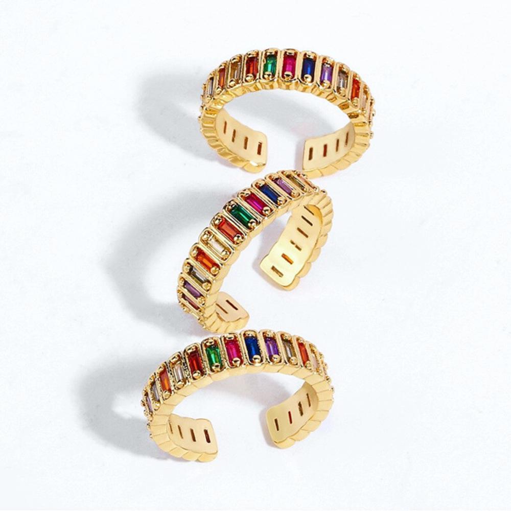 Rainbow Adjustable Ring / Midi Ring