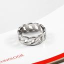 6 - Gold Wide Link Ring - Stainless Steel