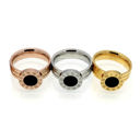  Cassia Ring w/ Roman Numerals - Stainless Steel