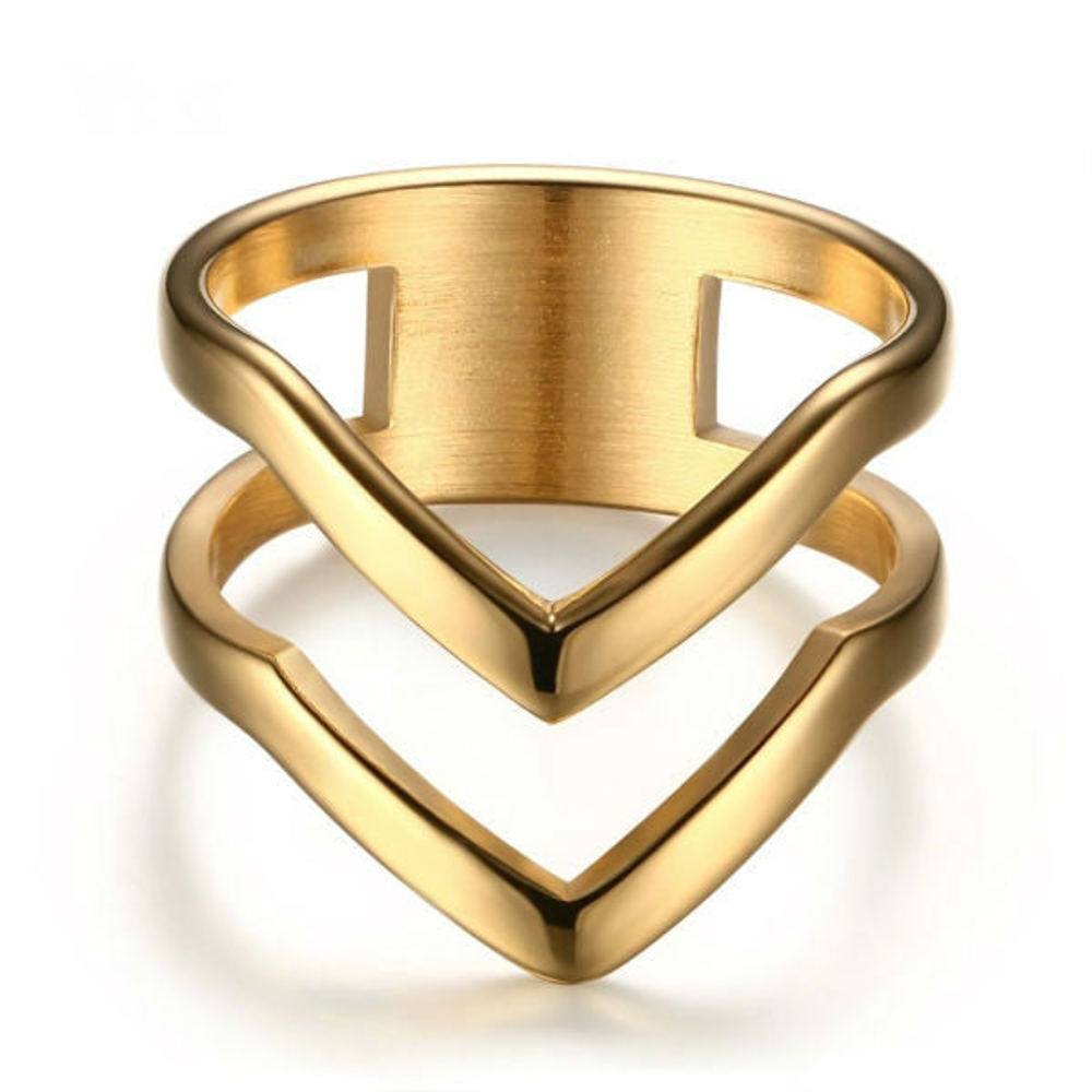 Chevron Ring - Stainless Steel