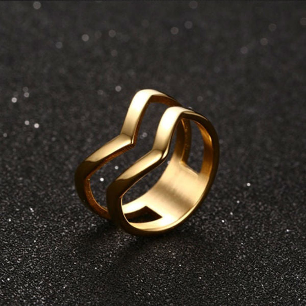 Chevron Ring - Stainless Steel