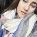  White, Blue and Pink Triangle Scarf