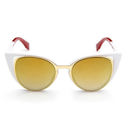  Ancona Sunglasses - White w/ Gold Mirror