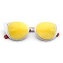  Ancona Sunglasses - White w/ Gold Mirror