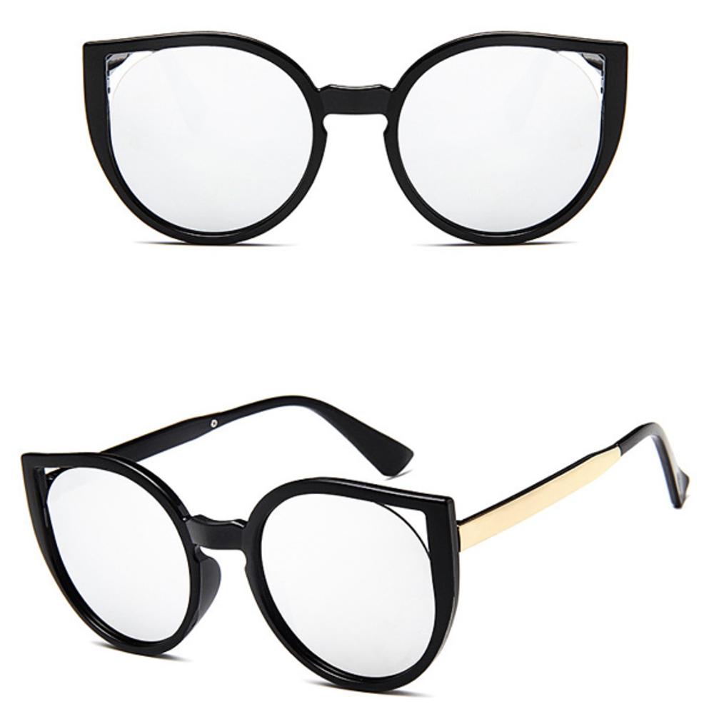 Barcelona Cat Eye Sunglasses - Silver Mirror