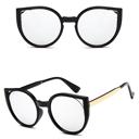  Barcelona Cat Eye Sunglasses - Silver Mirror