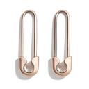 Simple - Rose Gold Safety Pin Earrings