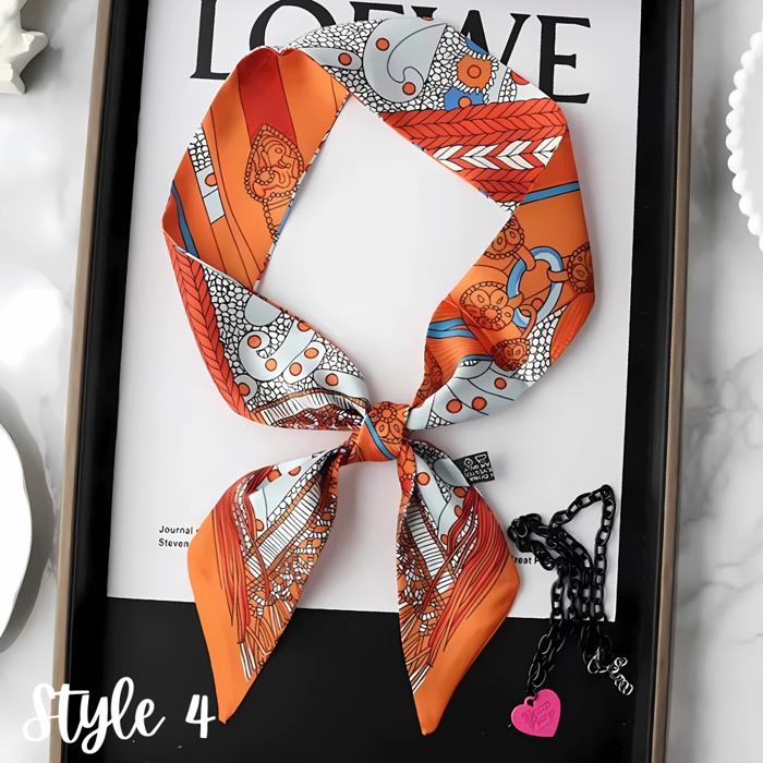 Skinny Satin Scarf - Bag Charm, Bow, Neck Tie - Scarves Collection