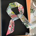  Skinny Satin Scarf - Bag Charm, Bow, Neck Tie - Scarves Collection