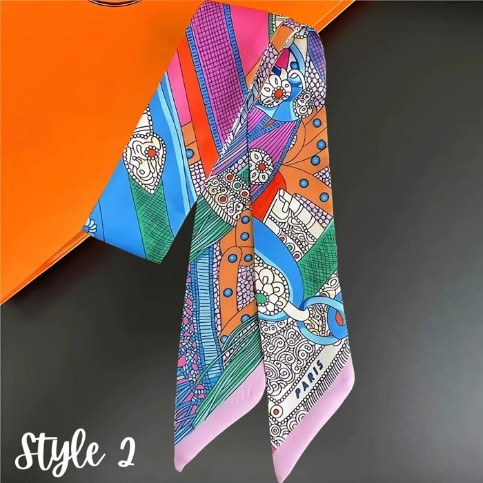 Skinny Satin Scarf - Bag Charm, Bow, Neck Tie - Scarves Collection