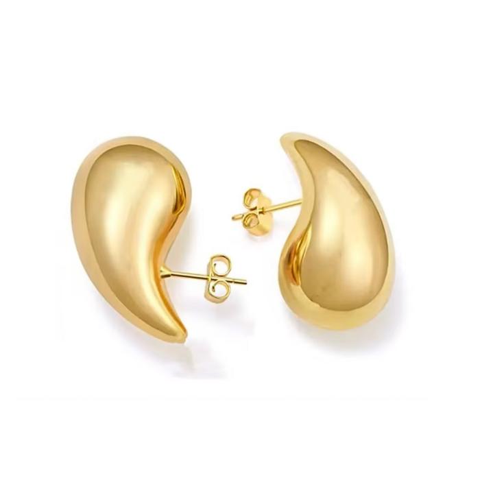 Teardrop Necklace and Earrings - Stainless Steel