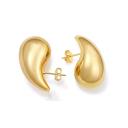 Earrings Teardrop Necklace and Earrings - Stainless Steel