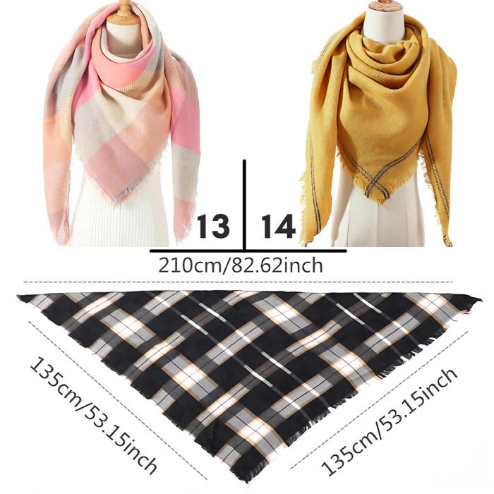 CLEARANCE Spring Scarf Collection - Triangle Plaid Tartan 