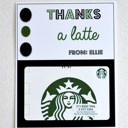 (4) Starbucks Git Card Holders (4) Pack Personalized Teacher Gift Card Holders 