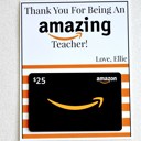 (4) Amazon Gift Card Holders (4) Pack Personalized Teacher Gift Card Holders 