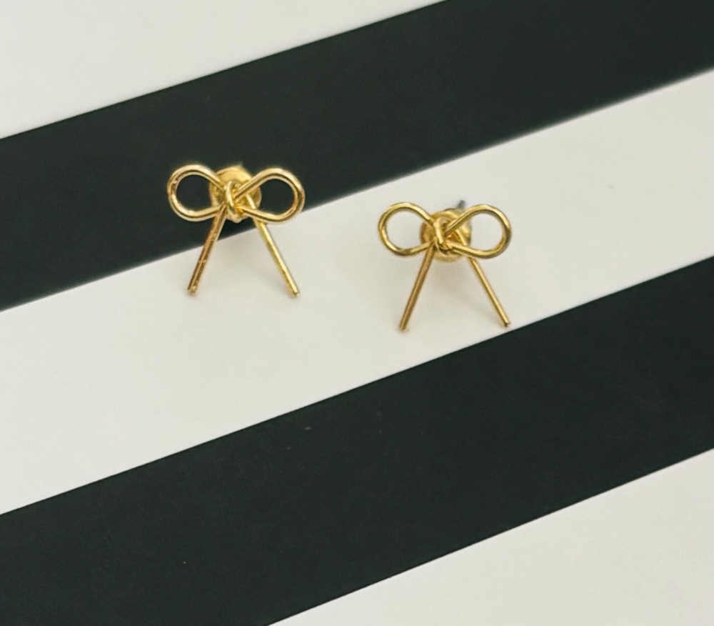 On Trend Dainty Bow Earrings