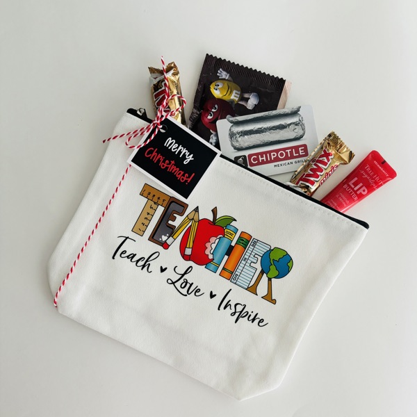 Ready to Gift Teacher Christmas Gift Pouch