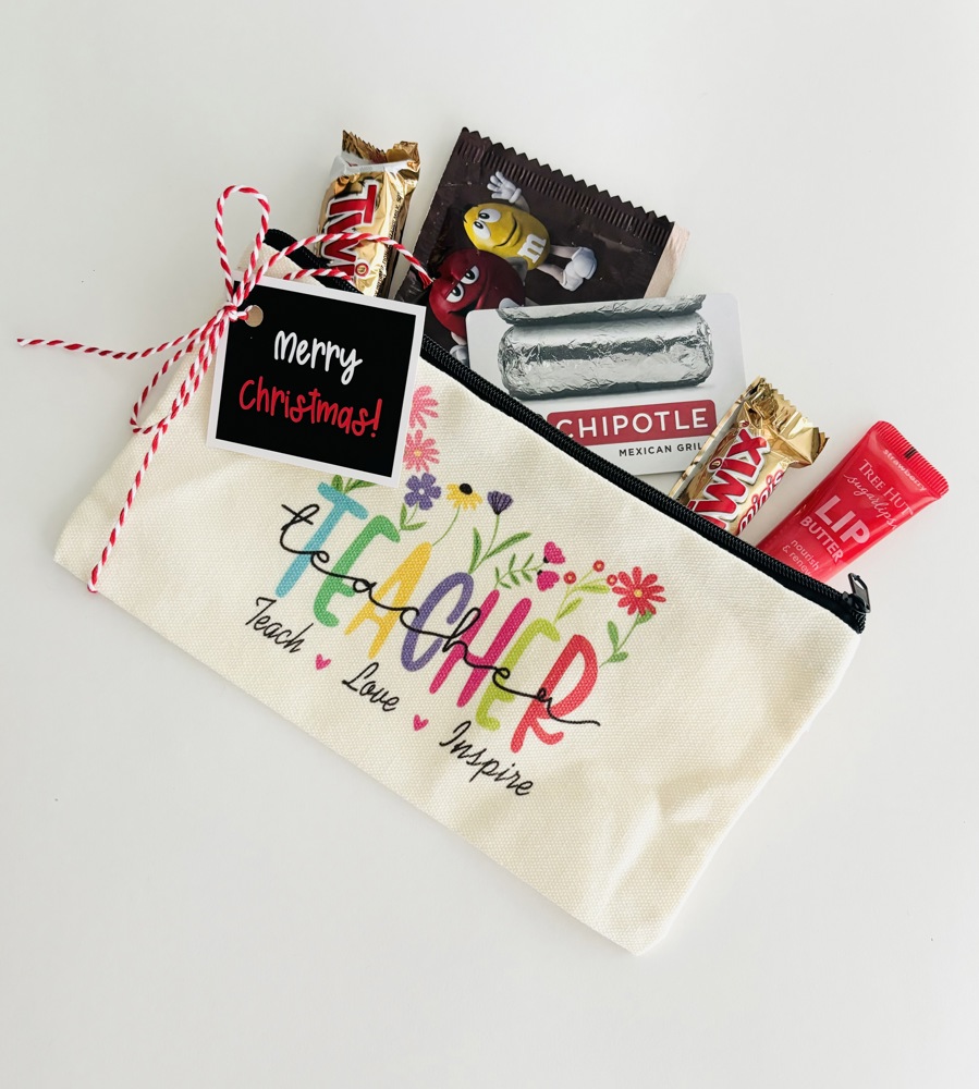 Ready to Gift Teacher Christmas Gift Pouch