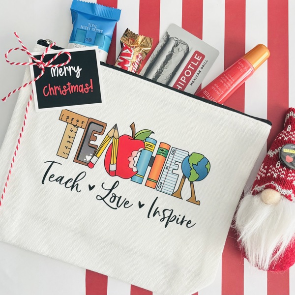 Christmas Teacher Gift Pouch Set