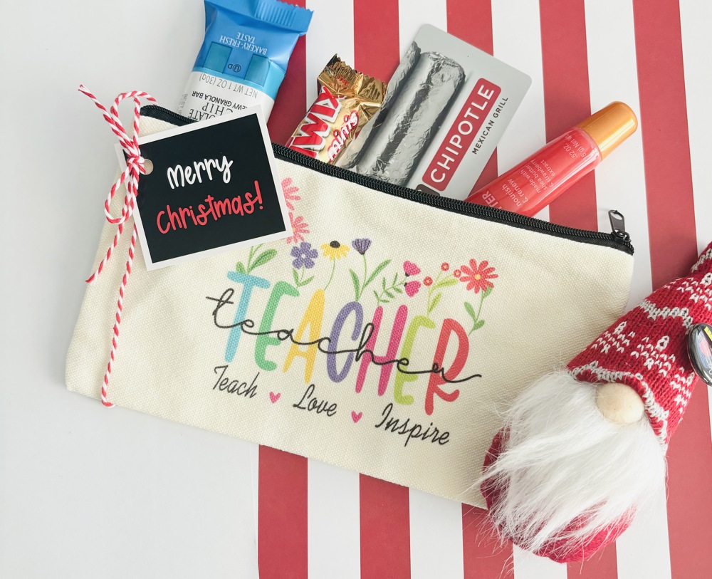 Christmas Teacher Gift Pouch Set