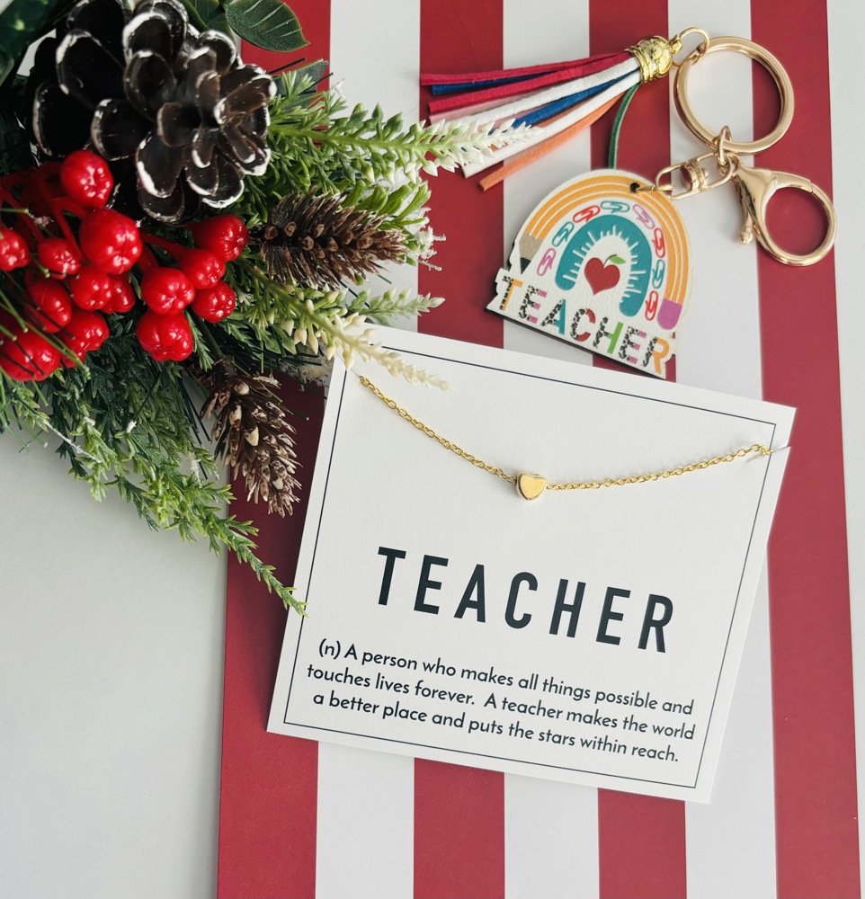 (2) Item Christmas TEACHER Gift Set