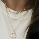  The Emily Multi-Layered Chain Stunning Link Necklace