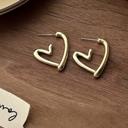  Valentine Heart Hoop Gold Earrings