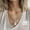 SK The Kylee Pearl Link Chain Necklace