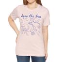 Athletic Heather Seas the Day Summer Beach Design Short Sleeved T-Shirt