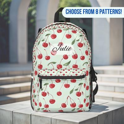 Custom Name Backpacks for School Work Gym Everyday, Lots of Patterns