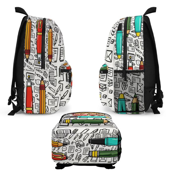 Pens and Pencils Backpack, Teacher Gift, Back to School Bag