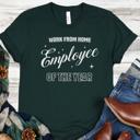 Black Work From Home Employee of the Year T-Shirt