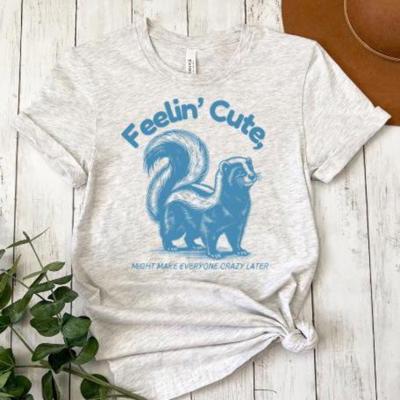 Cute Skunk Short Sleeve Tee