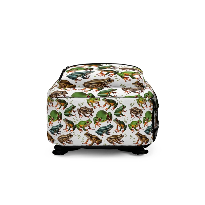 Frog Print Backpack for Kids Teens  Adults, Nature Lovers  and Herpetologists