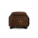  Tooled Leather Look Backpack, Western Star School Bag