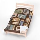  Book Lovers Minky Blanket,  Retro Matchbook Design Featuring Journals Fiction Coffee & More