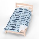  So Many Fish  Minky Velveteen Plush Blanket
