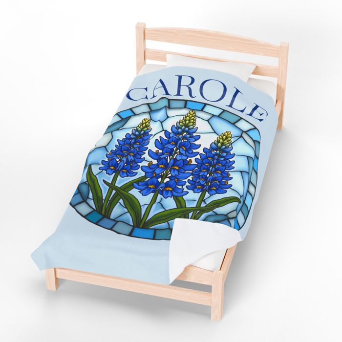 Stained Glass Look Bluebonnet Blanket