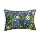 20"x14" Texas Bluebonnets Lumbar or Square Throw Pillow