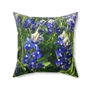 14"x14" Texas Bluebonnets Lumbar or Square Throw Pillow