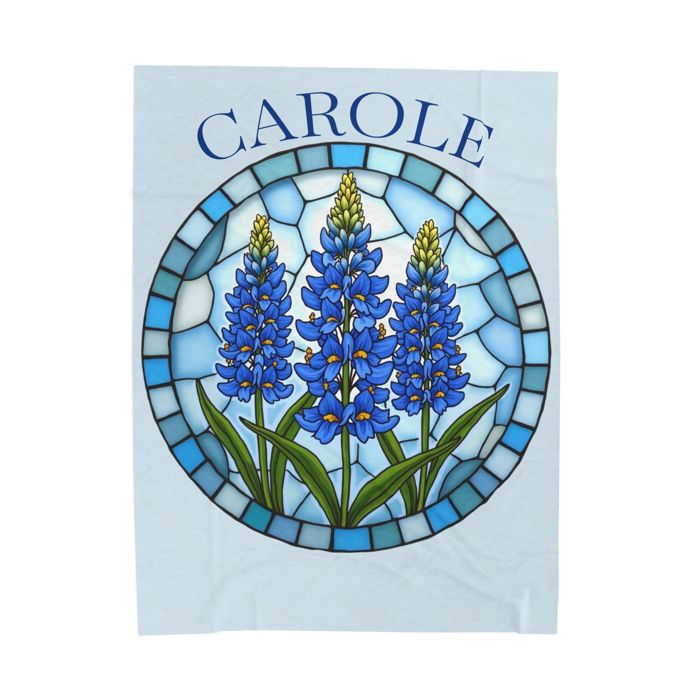 Stained Glass Look Bluebonnet Blanket