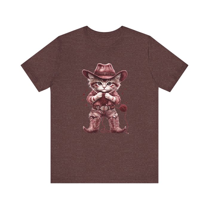 Knittin Kitten Funny Western Style Soft Tshirt