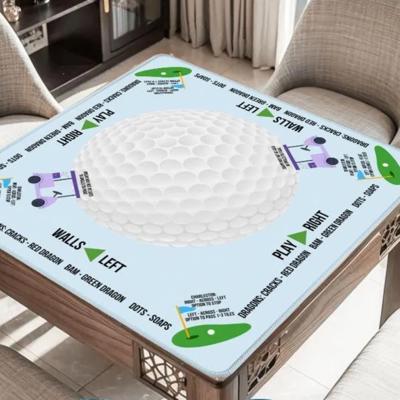 Golf Themed Mahjong Mat, Gift for Golf & Mah jong Lovers